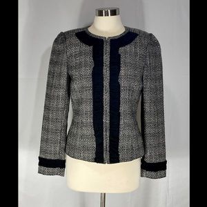 TAHARI Black/White Tweed Blazer!